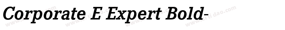 Corporate E Expert Bold字体转换